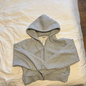 Gray Zip-Up Hoodie